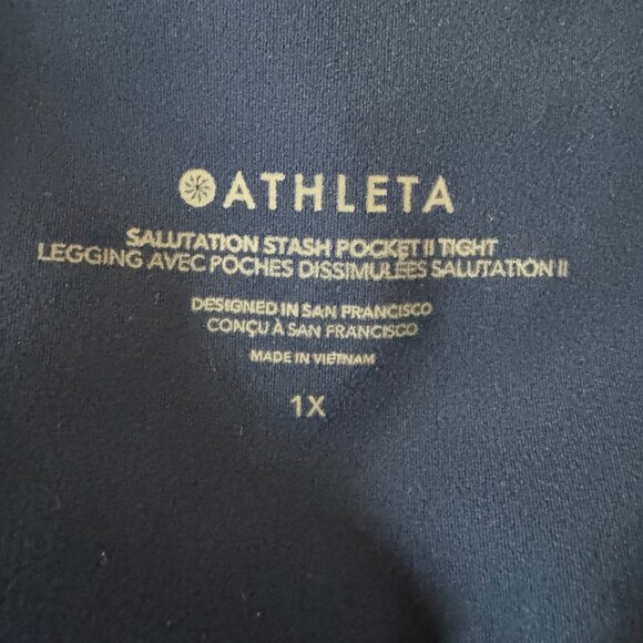 Athleta Blue Salutation Stash Pocket Leggings Size 1X - Picture 9 of 9